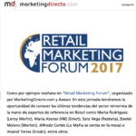 Articulo Javier Piedrahita. Alfredo Cortés potente en el retail Forum experto en Marketing y Comunicación
